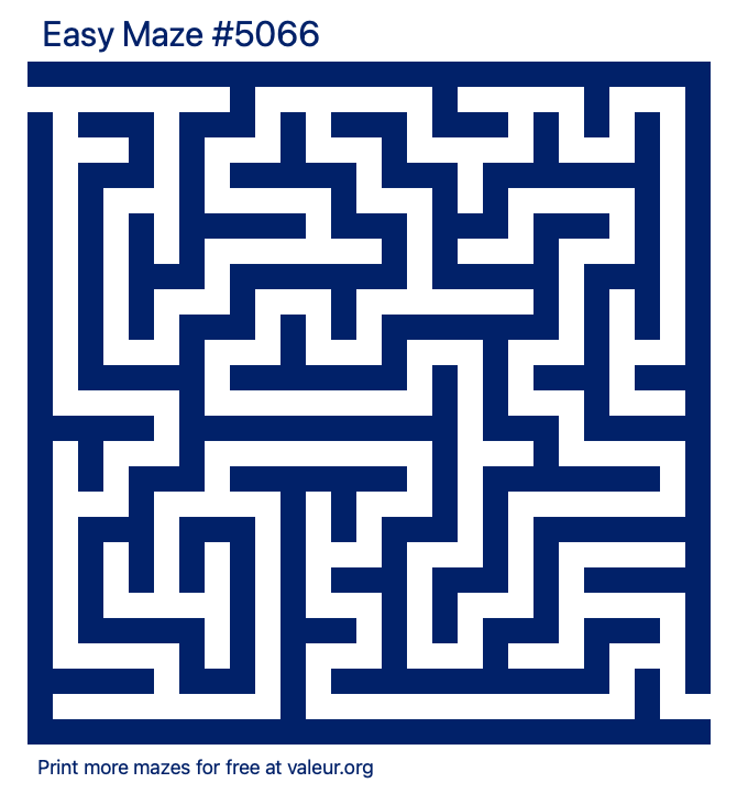 Free Printable Easy Maze number 5066