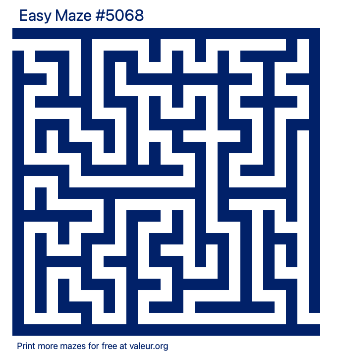 Free Printable Easy Maze number 5068