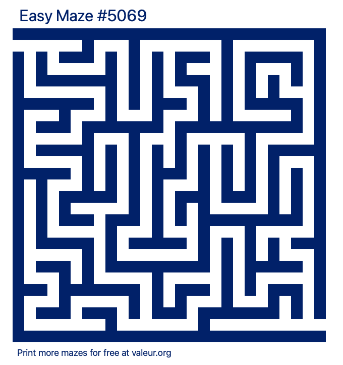 Free Printable Easy Maze number 5069