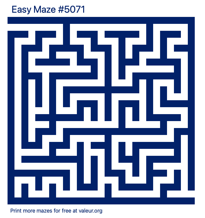 Free Printable Easy Maze number 5071