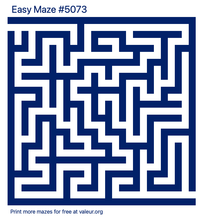 Free Printable Easy Maze number 5073