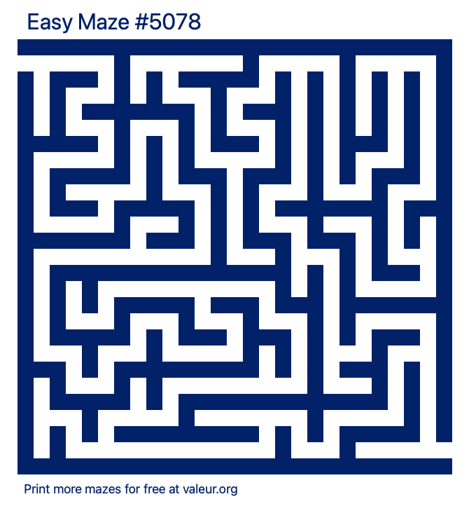 Free Printable Easy Maze number 5078