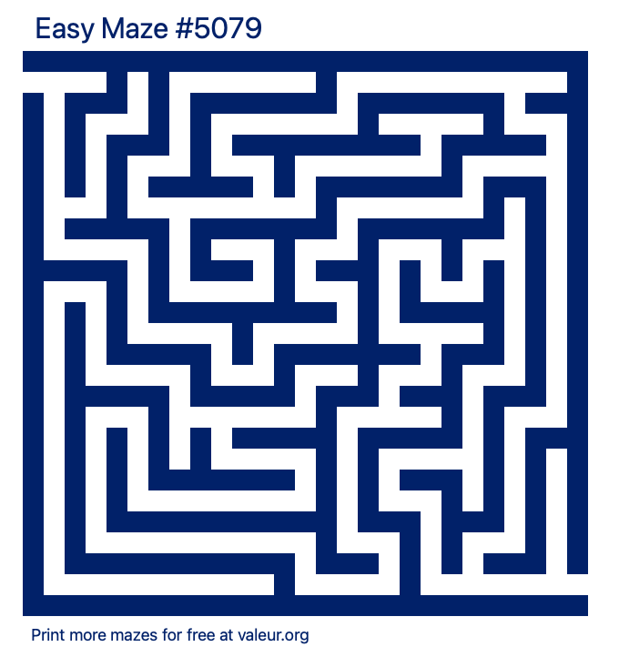 Free Printable Easy Maze number 5079