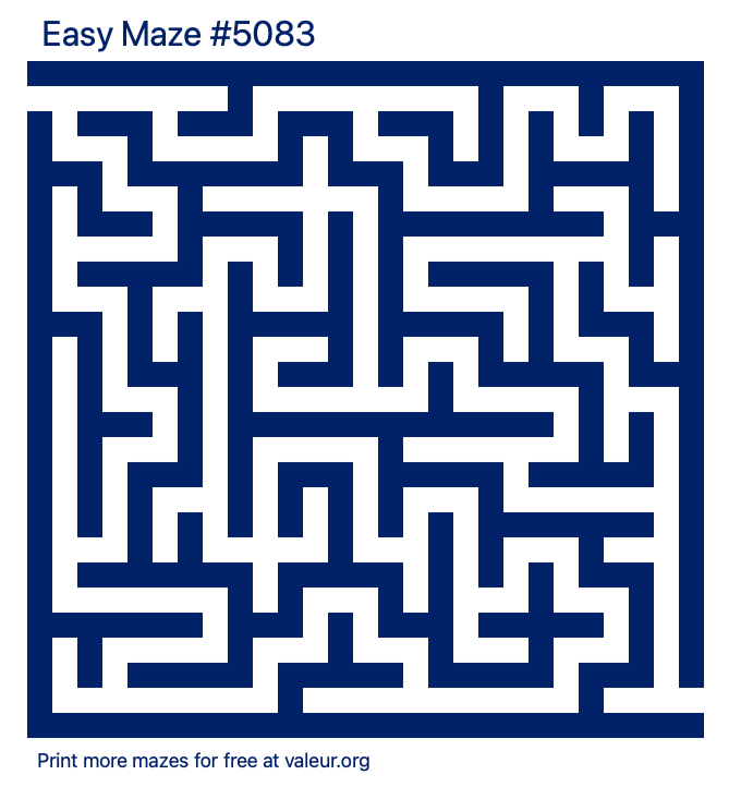 Free Printable Easy Maze number 5083