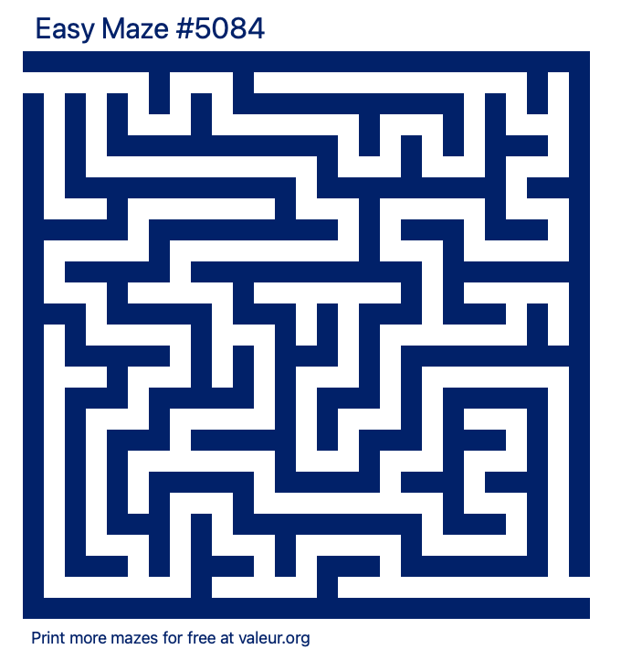 Free Printable Easy Maze number 5084