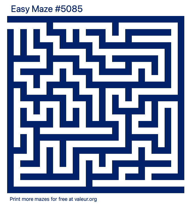 Free Printable Easy Maze number 5085