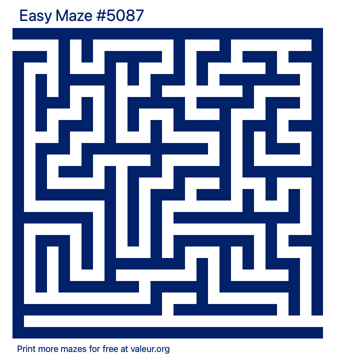 Free Printable Easy Maze number 5087