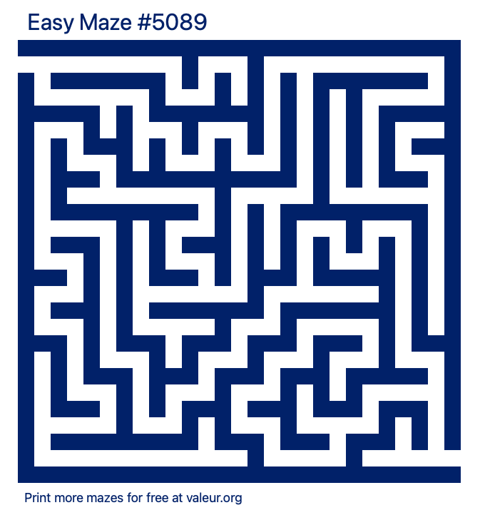 Free Printable Easy Maze number 5089