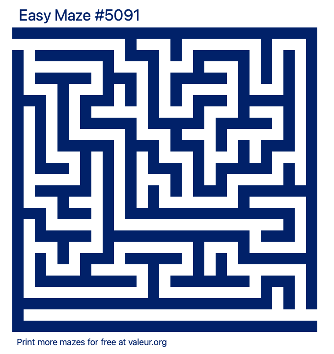 Free Printable Easy Maze number 5091