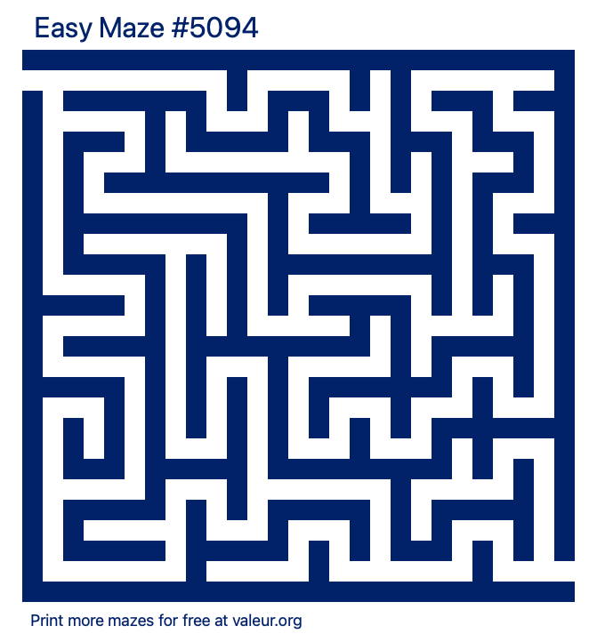 Free Printable Easy Maze number 5094