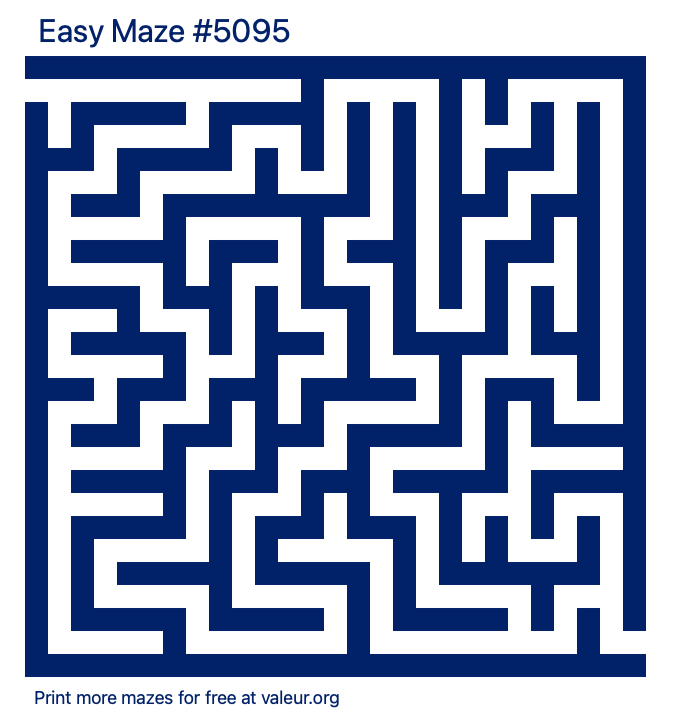 Free Printable Easy Maze number 5095