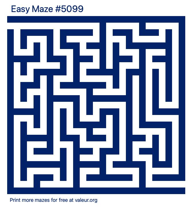 Free Printable Easy Maze number 5099