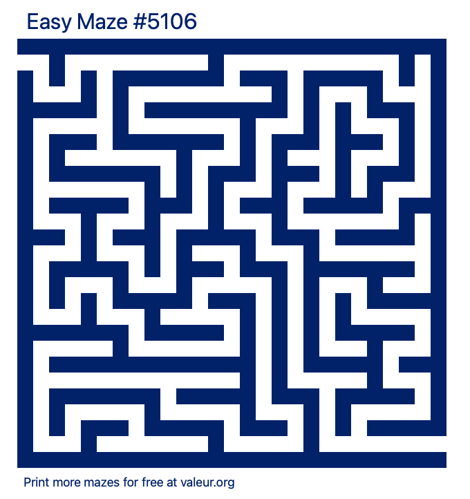 Free Printable Easy Maze number 5106