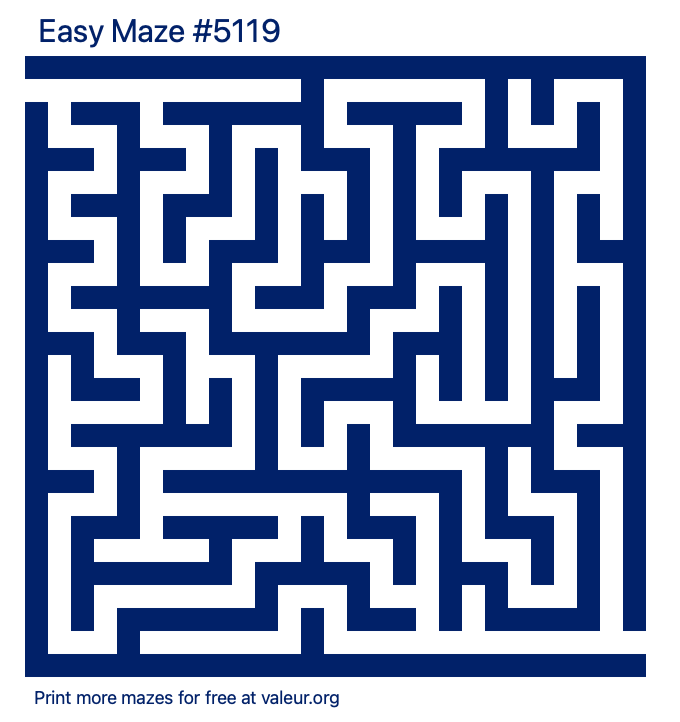 Free Printable Easy Maze number 5119