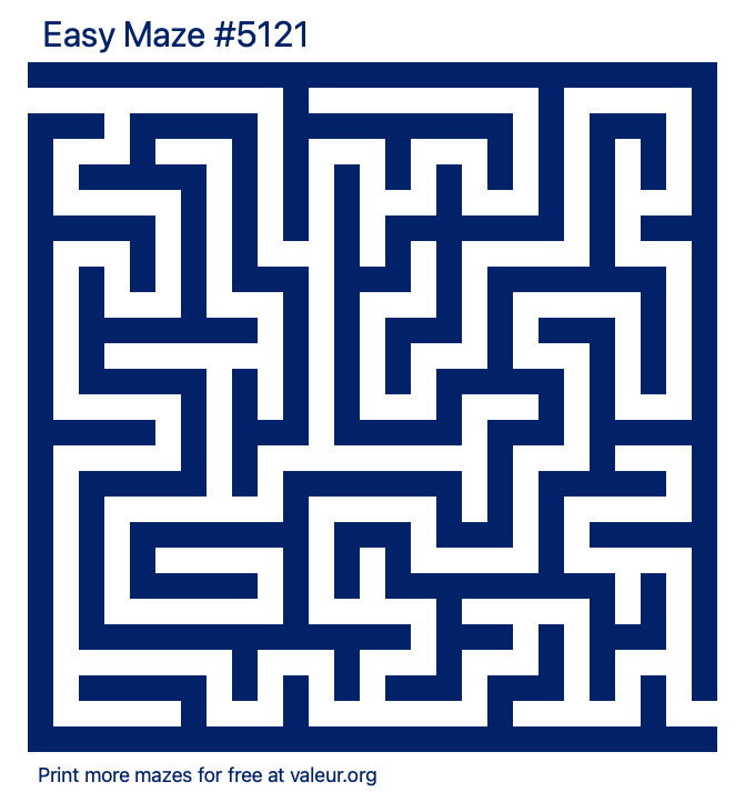 Free Printable Easy Maze number 5121