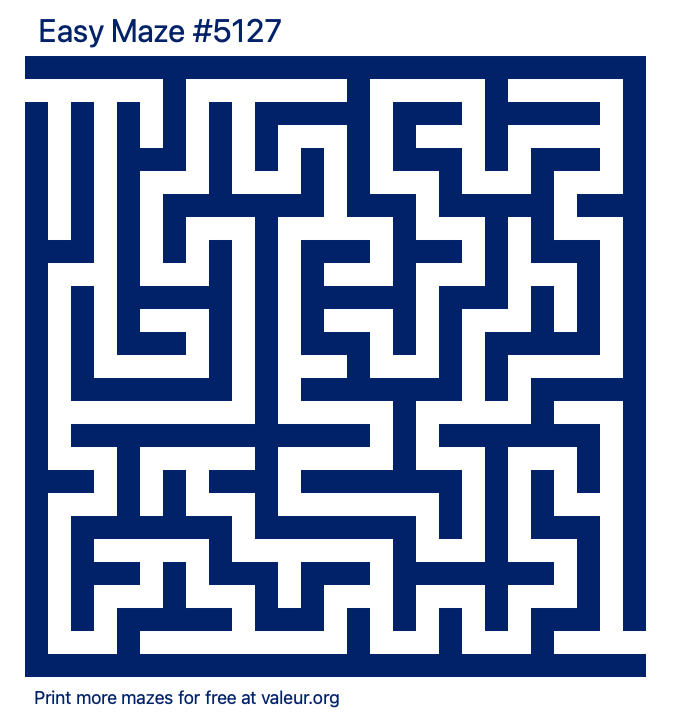 Free Printable Easy Maze number 5127