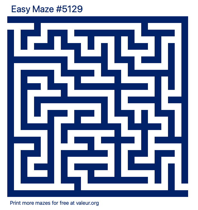 Free Printable Easy Maze number 5129