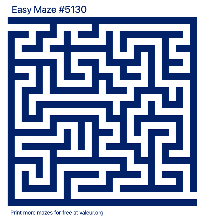 Free Printable Easy Maze number 5130