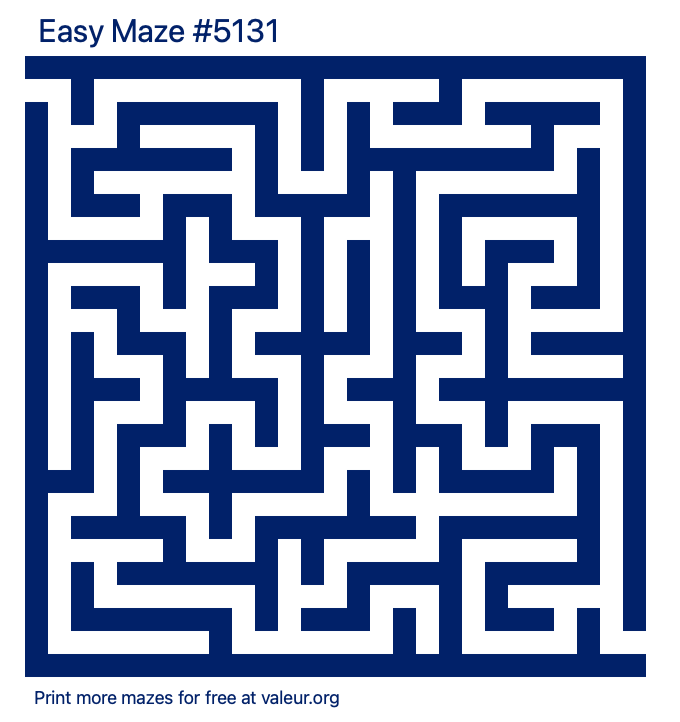 Free Printable Easy Maze number 5131