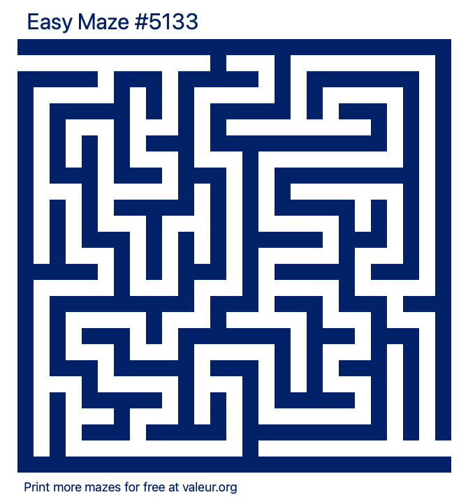 Free Printable Easy Maze number 5133