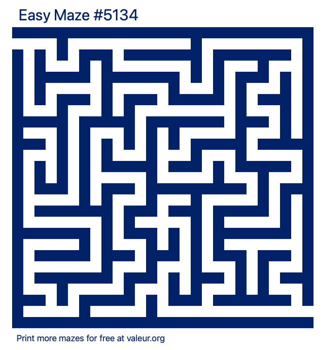 Free Printable Easy Maze number 5134