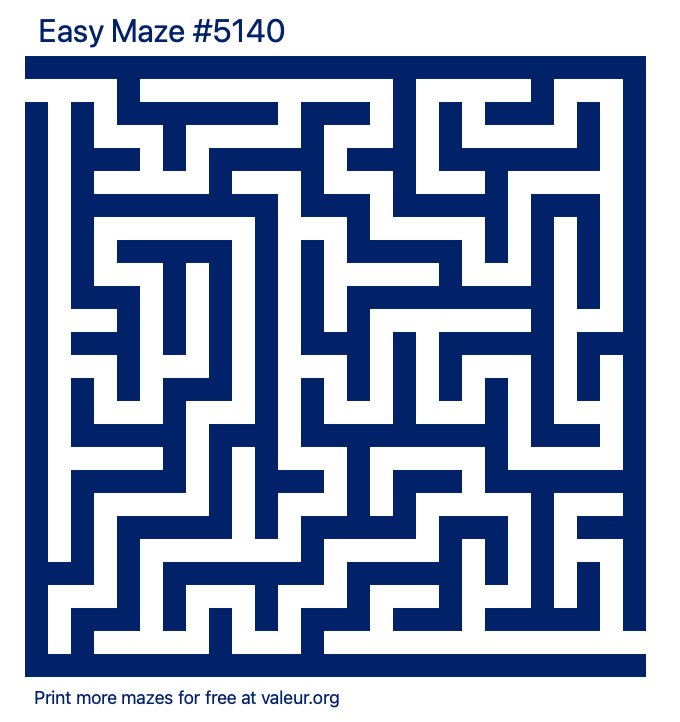 Free Printable Easy Maze number 5140