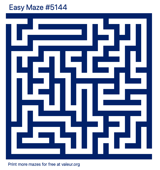 Free Printable Easy Maze number 5144