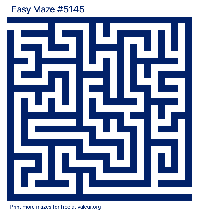 Free Printable Easy Maze number 5145