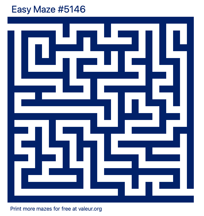 Free Printable Easy Maze number 5146