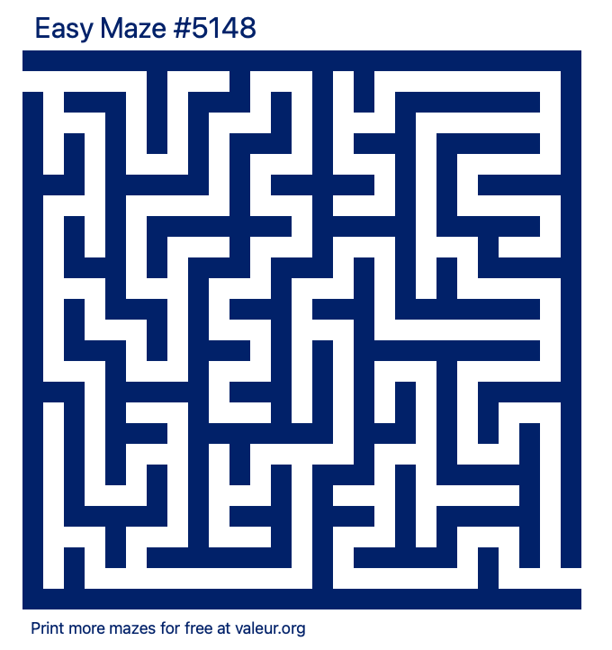 Free Printable Easy Maze number 5148