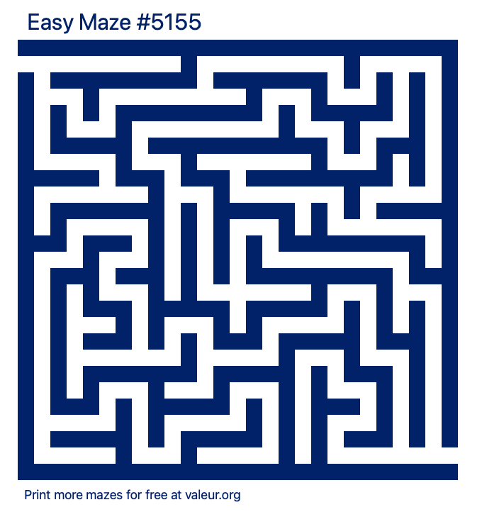 Free Printable Easy Maze number 5155