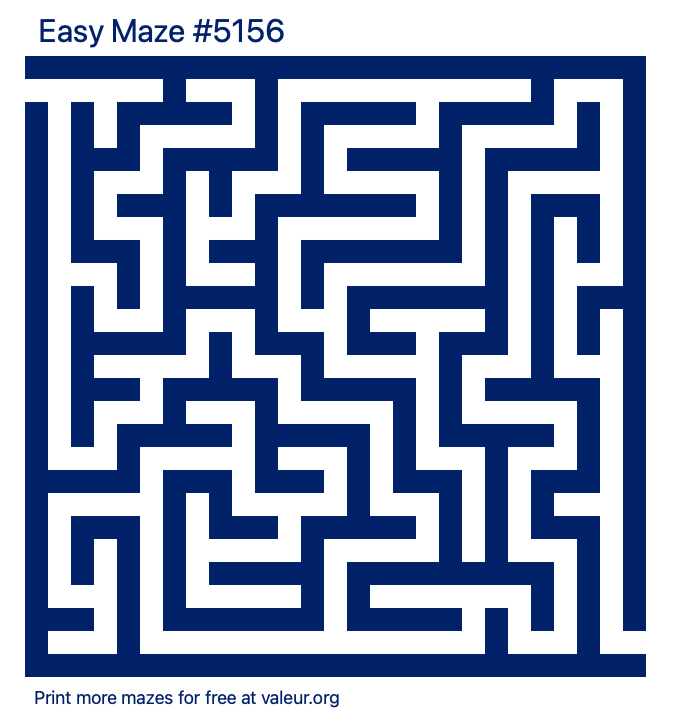 Free Printable Easy Maze number 5156