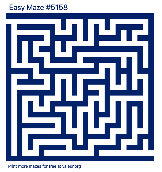 Free Printable Easy Maze number 5158