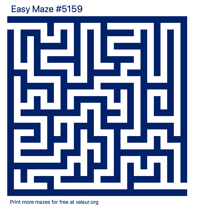 Free Printable Easy Maze number 5159