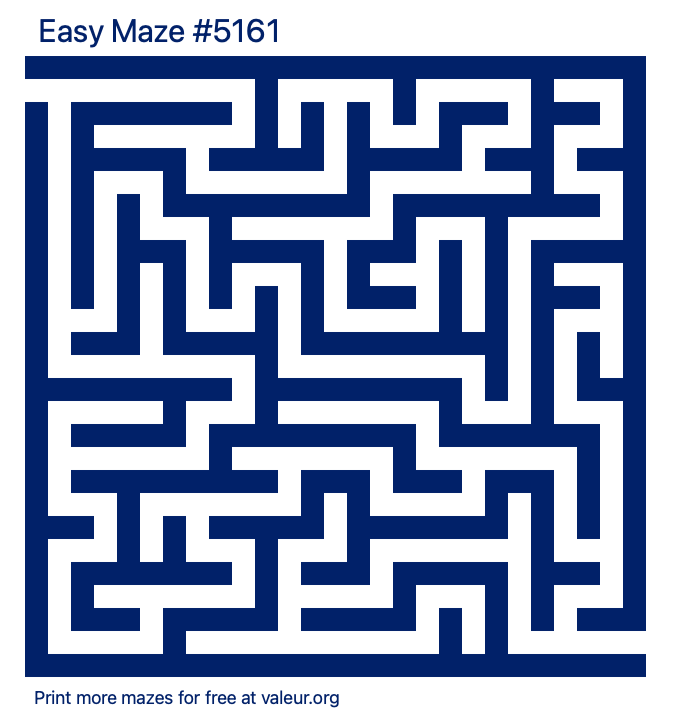 Free Printable Easy Maze number 5161