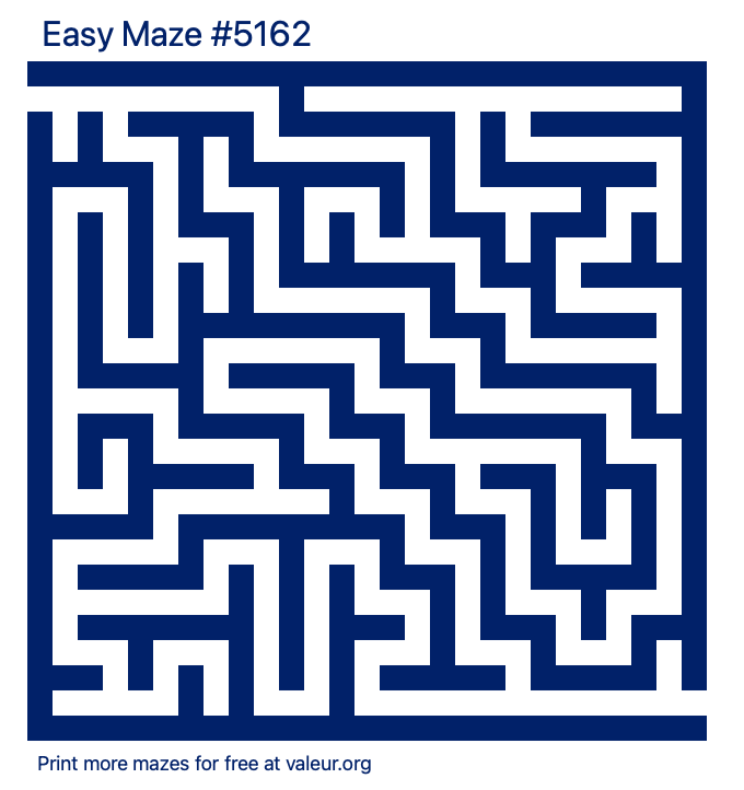 Free Printable Easy Maze number 5162