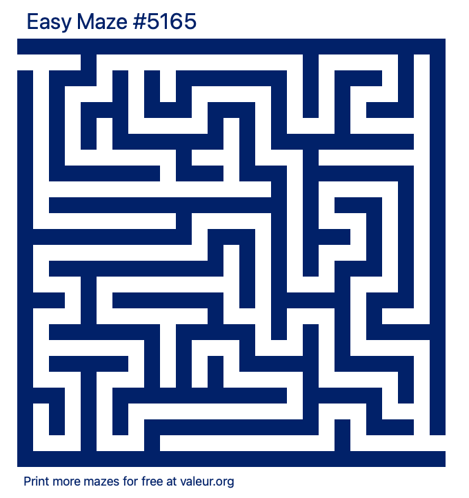 Free Printable Easy Maze number 5165