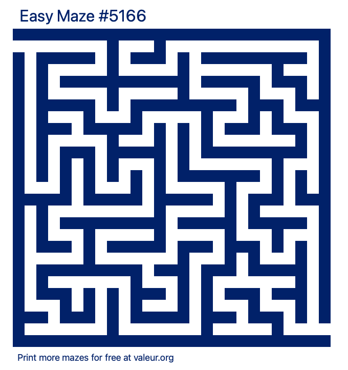 Free Printable Easy Maze number 5166