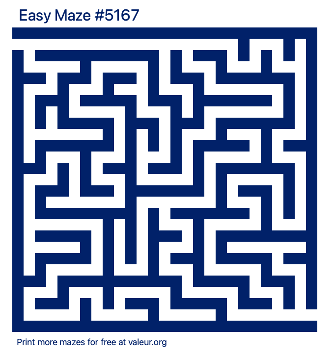 Free Printable Easy Maze number 5167