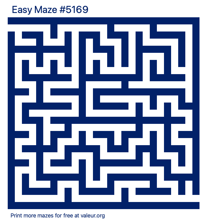 Free Printable Easy Maze number 5169