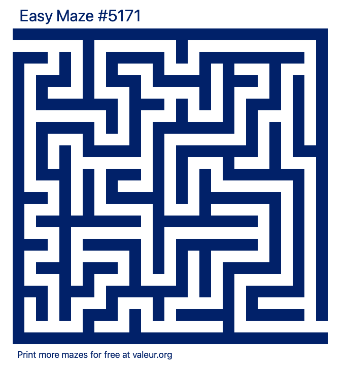 Free Printable Easy Maze number 5171