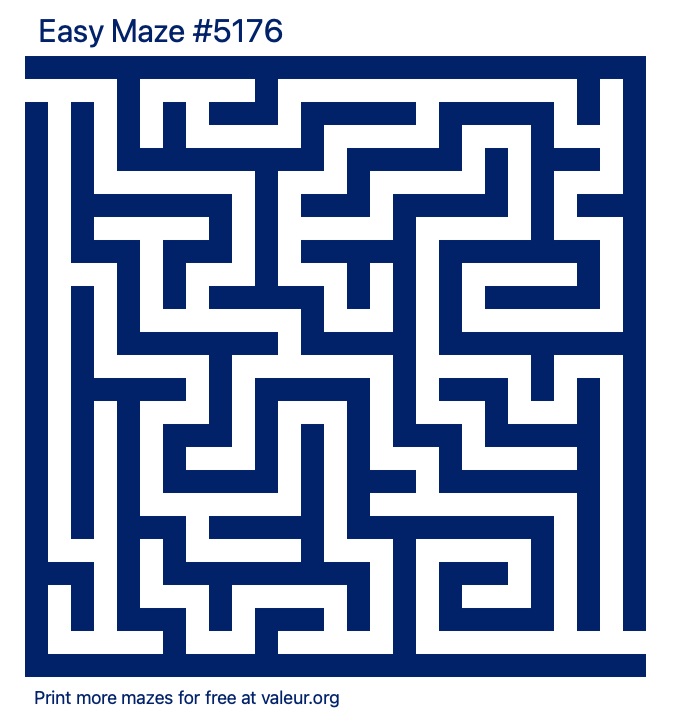 Free Printable Easy Maze number 5176