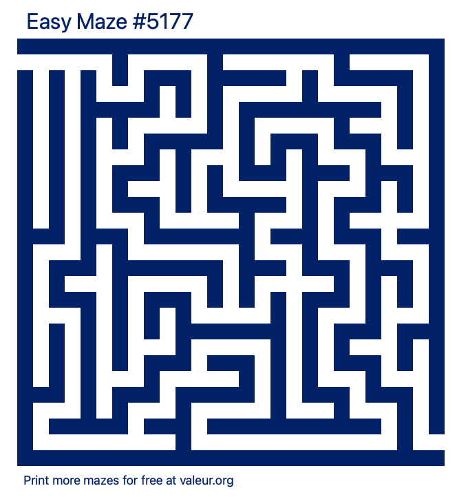 Free Printable Easy Maze number 5177