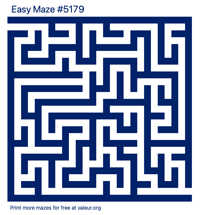 Free Printable Easy Maze number 5179