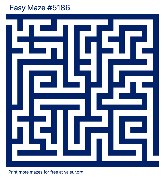 Free Printable Easy Maze number 5186