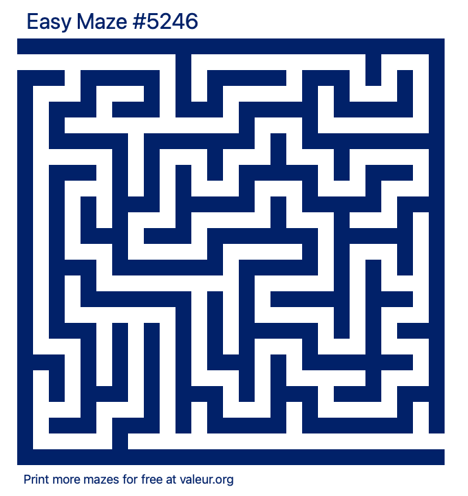 Free Printable Easy Maze number 5246