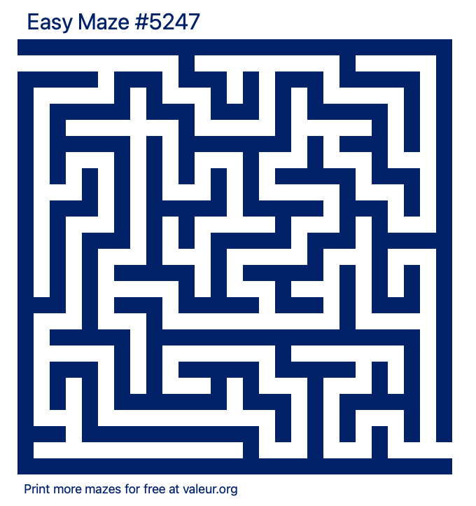 Free Printable Easy Maze number 5247