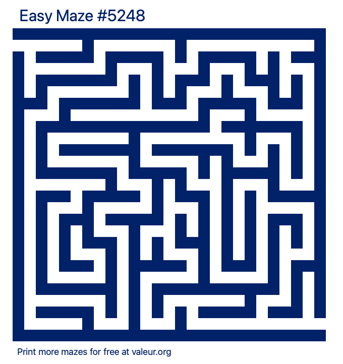 Free Printable Easy Maze number 5248