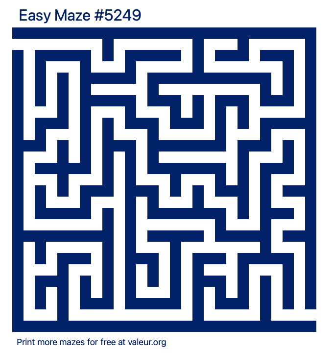 Free Printable Easy Maze number 5249