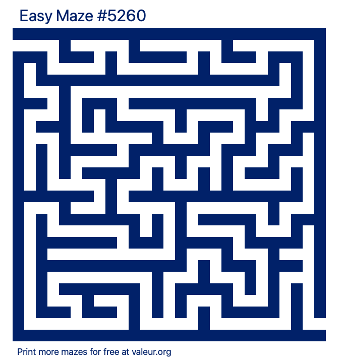 Free Printable Easy Maze number 5260